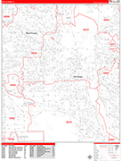 Des Plaines  Wall Map Red Line Style